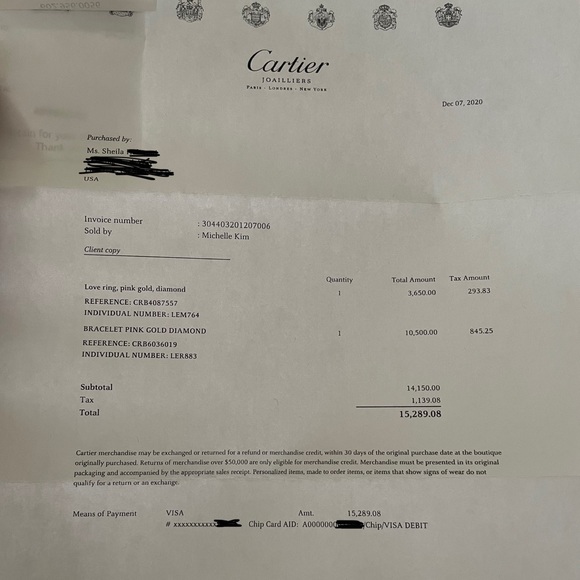 PG Cartier Love bracelet 4 Diamonds Size 19 - Picture 10 of 11